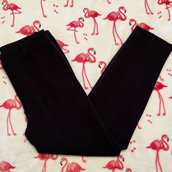 J.Crew Black Tapered Leg Trousers - Size 8 EUC. - Picture 1 of 7